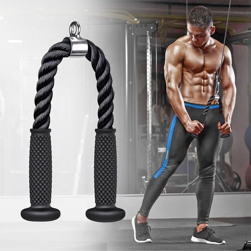 Kipika Tricep Pull Down Attachment - Home Gym Cable Machine Accessory for Weight Fitness