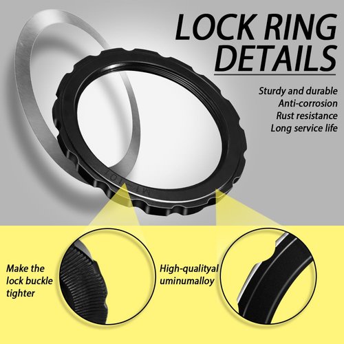 alltoo Central Lock disc Brake Rotor Lock Ring 2 PCS, Fit for All Campagnolo M1-101B and Fulcrum disc Brake Wheels, AFS disc Brake Wheel Set, Disc Lock Ring for Bicycle Accessories