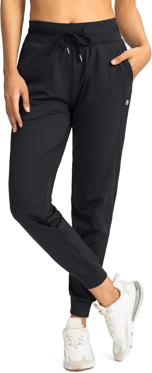 G Gradual Women's Joggers - High-Waisted Athletic Sweatpants with Zipper Pockets | Tapered Design for Workouts