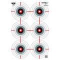 Birchwood Casey 12" x 18" Eze-Scorer Multiple Bull's-Eye Shoot-Up Brilliant White Paper Targets for Indoor and Outdoor Use, 100 Targets