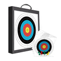 - QI HUO JU - 20'' Archery Foam Target Durable Bow and Arrows Targets for Backyard, High-Density EVA Foam Practice Shooting Targets for Adult & Youth, Include 5 Target Papers, 4 Pins