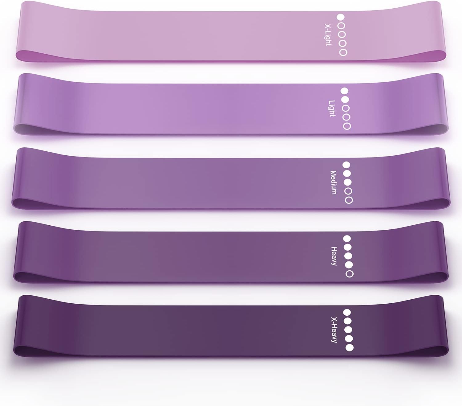 Skiennix Resistance Bands Set - 8-Piece Workout Bundle with 5 Latex & 3 Fabric Booty Bands