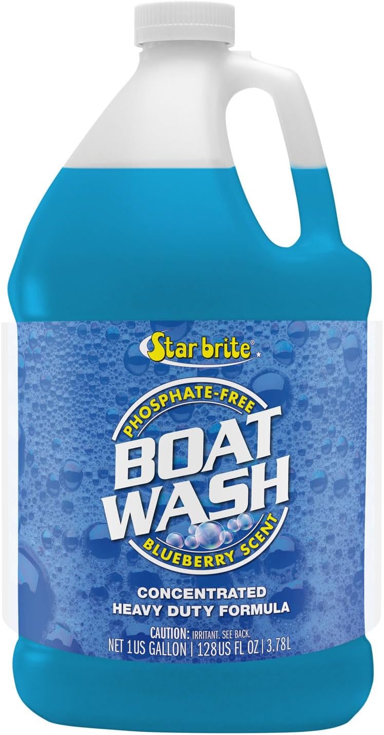 STAR BRITE Concentrated Boat Wash - Heavy-Duty Non-Streak Formula for Sparkling Clean Hulls - 128 OZ Gallon