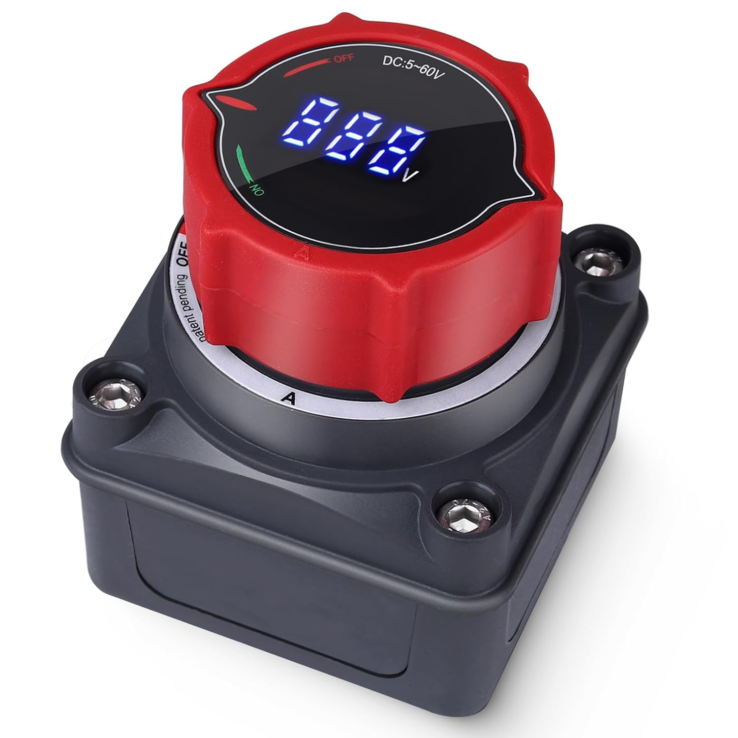 AWBLIN Battery Disconnect Switch - Upgrade Voltmeter Master Isolator for Marine, RV, Truck, and Car (DC 5-60V)
