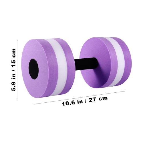 2pcs Aquatic Exercise Dumbells Water Aerobics Fitness Barbells EVA Foam Water Hand Bars Pool Exercises Weight Loss
