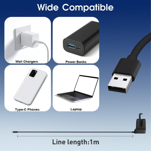 Cisain Charging Dock Compatible with Ray-Ban Meta Smart Glasses Wayfarer/Skyler/Headliner/Meta HSTN Oakley,Potable Travel USB-A Cable Charger Meta Smart Glasseswith Adapter