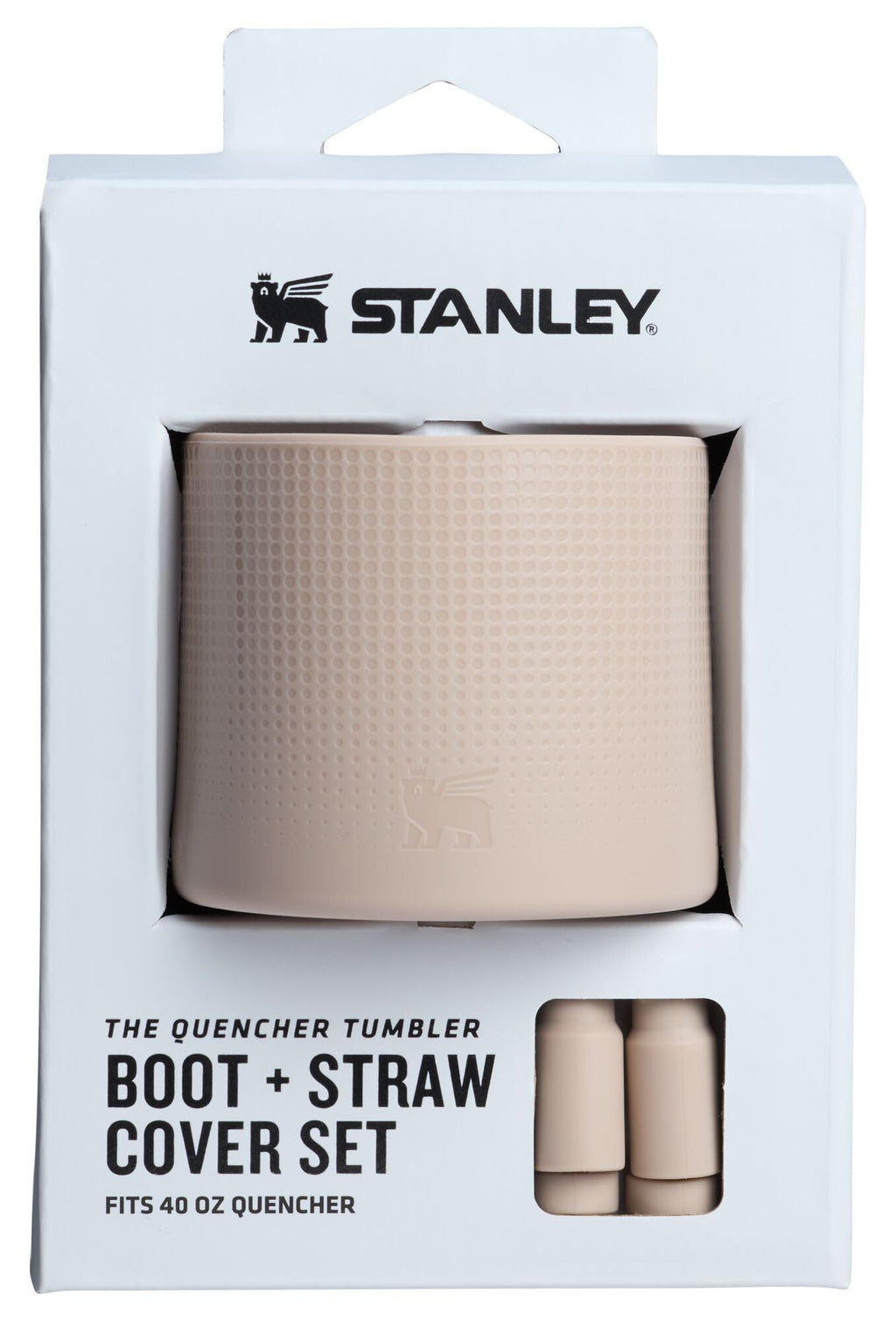 STANLEY Quencher Boot and Straw Cover Cap | Anti-Slip Silicone Protector for 40 oz Tumbler with Handle | Accessory Set for Stainless Steel Drinking Cup | BPA-Free | Sand