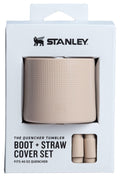 STANLEY Quencher Boot and Straw Cover Cap | Anti-Slip Silicone Protector for 40 oz Tumbler with Handle | Accessory Set for Stainless Steel Drinking Cup | BPA-Free | Sand