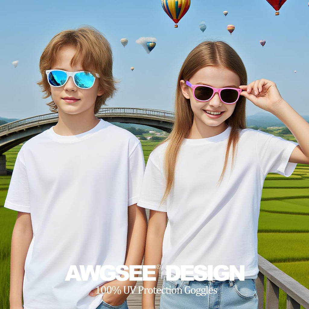 AWGSEE Kids Polarized Sunglasses UV400 Protection Toddler Sun Glasses for Boys Girls Shades