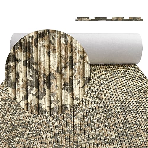 HZCHIONE Camouflage EVA Foam Boat Flooring 94.5x35.5 Inches Self-Adhesive Non-Slip Deck Mat for Kayak Yacht & Motorboat