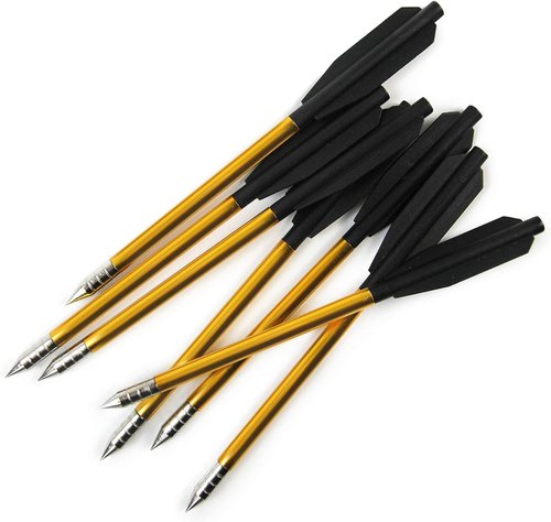 GUGULUZA Crossbow Bolts - 6.3'' Aluminum Mini Archery Arrows for 50-80 lbs Hunting & Target Practice