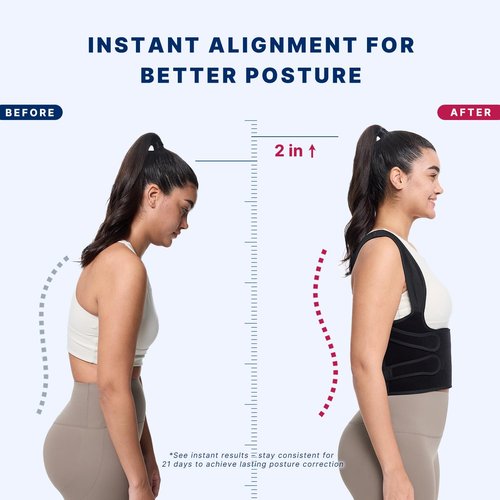 Fit Geno Posture Corrector - Adjustable Back Brace for Scoliosis & Back Pain Relief | Unisex Design