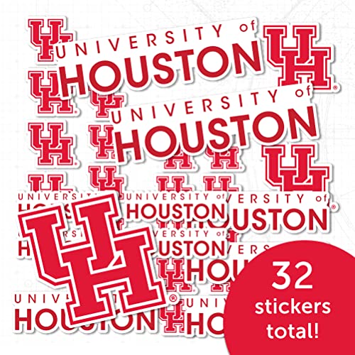 Houston Cougars Vinyl Sticker Sheet - 8.5 x 11 Inches College Fan Decal