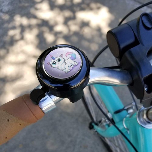 GRAPHICS & MORE Cat Unicorn Bicycle Handlebar Bike Bell