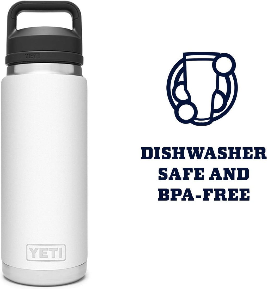 YETI Rambler 26 oz Bottle - Vacuum Insulated Stainless Steel with Chug Cap | White Finish