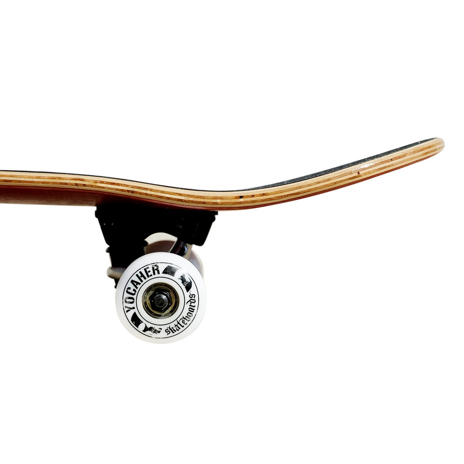 Yocaher Professional Complete 7.75" Skateboard w/7Ply Maple Deck, BlackWidow Premium Grip Tape, Aluminum Alloy Truck, ABEC-9 Bearing (Complete - 7.75 - Natural)