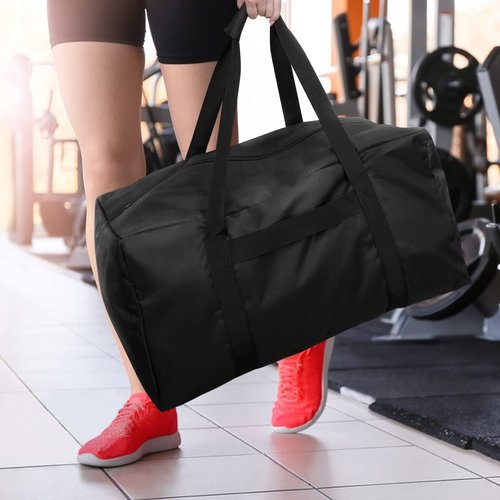 COOLBEBE Travel Duffle Bag - 24x12x12 Inch | Water-Resistant Mid-Size Weekender for Camping & Sports Gear, Black