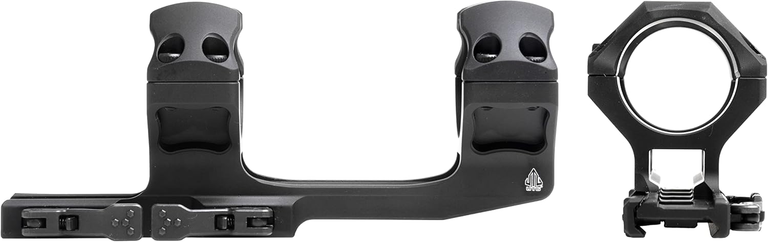 UTG ACCU-SYNC QR Scope Mount - 34mm, X-High Pro, 70mm Offset - Sleek Black Finish