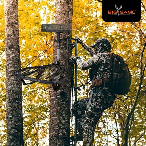 Hawk Mega Combat Hang-On Tree Stand for Deer Hunting 24x30 Inch Platform