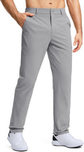 Pudolla Men's Golf Pants - Lightweight Quick-Dry Casual Slacks with Pockets | Stretchy Comfort in 30"/32"/34" Sizes