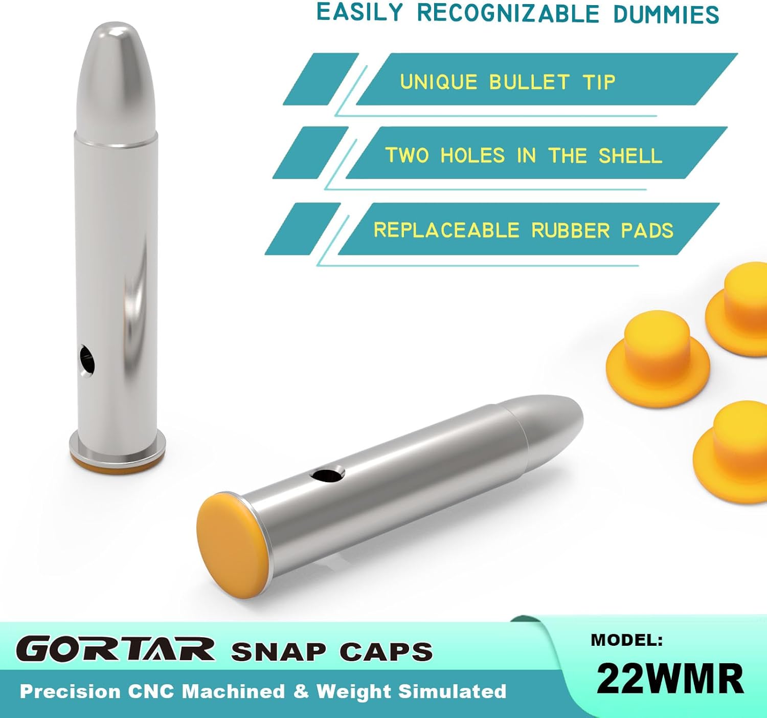 Snap Caps | Training Dummy Rounds for Safe Loading & Firing - Realistic Weight