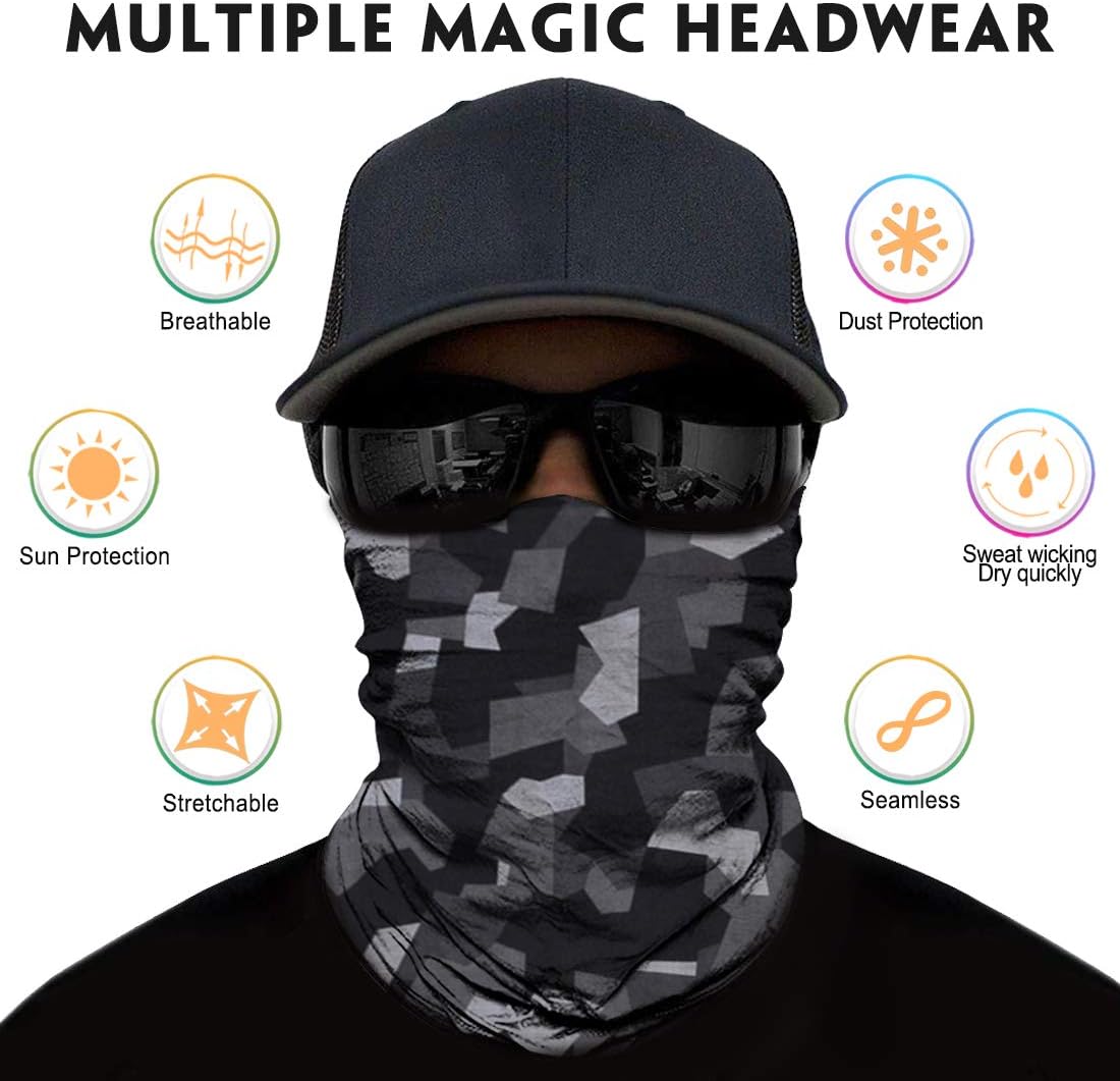 Skiennix Neck Gaiter | Seamless Face Scarf & Bandana for Men and Women - Versatile Headwear