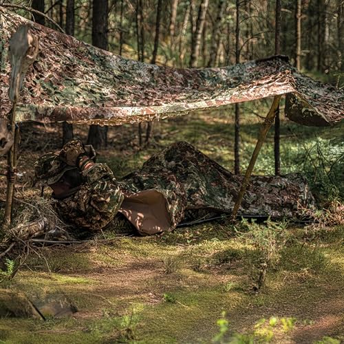 Mil-Tec Woodland Camo Waterproof Sleeping Bag Cover - Lightweight & Breathable