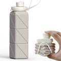 Beautail Collapsible Water Bottle - 20.6oz Silicone Travel Bottle | BPA-Free, Leakproof, Portable (Starlight)