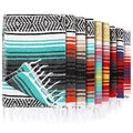 Mexican Yoga Blanket Set - Bright Colors, 9 Pieces, 45x70 Inches