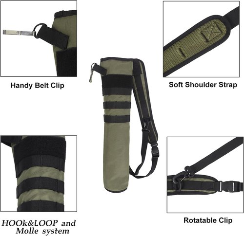 KRATARC Archery Back Arrow Quiver - Lightweight & Foldable Compact Design for Target Shooting