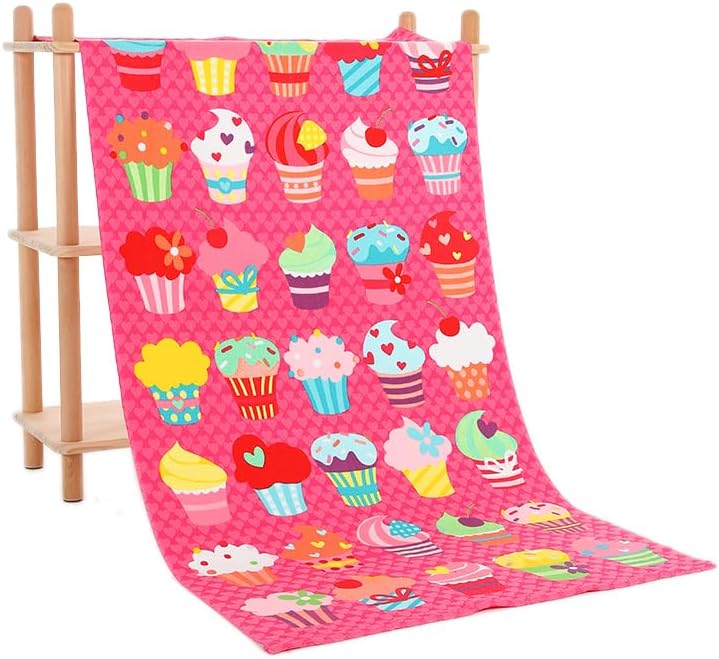 Skiennix Microfiber Beach Towel Set - Oversized Quick-Dry, Sand-Free Ice Cream Design | 30x60 Inch - Pink
