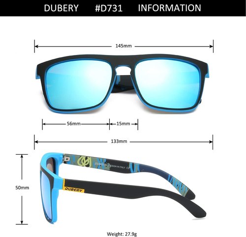DUBERY Polarized Sunglasses - Classic Retro Style with 100% UV Protection | Unisex Driving Glasses D731