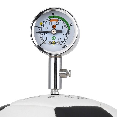 Ball Pressure Gauge, Heavy Duty Metal Mini Air Pressure Gauge Barometer Tool for Basketball, Football, Volleyball