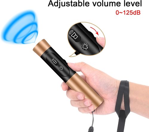 MOOSEC Electronic Whistle - Rechargeable Handheld Whistle with LED Flashlight | 3 Adjustable Tones, 0-125dB Volume