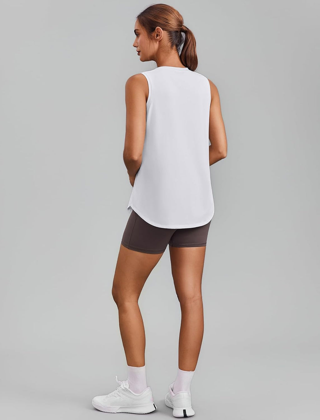 PINSPARK Workout Tops for Women - Sleeveless Athletic Tank with UPF 50+ Protection | Loose Fit Gym & Yoga Shirt