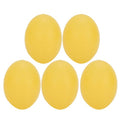 Sonew 5pcs Silicone Grip Ball Egg-shaped Wrist Exercise Massage Ball Fitness Rehabilitation Grip Ball (Yellow 15 Hardness)