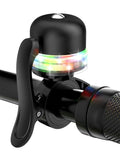 Bike Bell for Kids & Adults, Light up Bike Accessories Adjustable with Ferrules Fit for 0.74-1.25in(19-31.8mm) Bicycle Handlebars, Aluminum Made & Crisp Sound for Mountain Dirt Road Bike Ebike(Black)