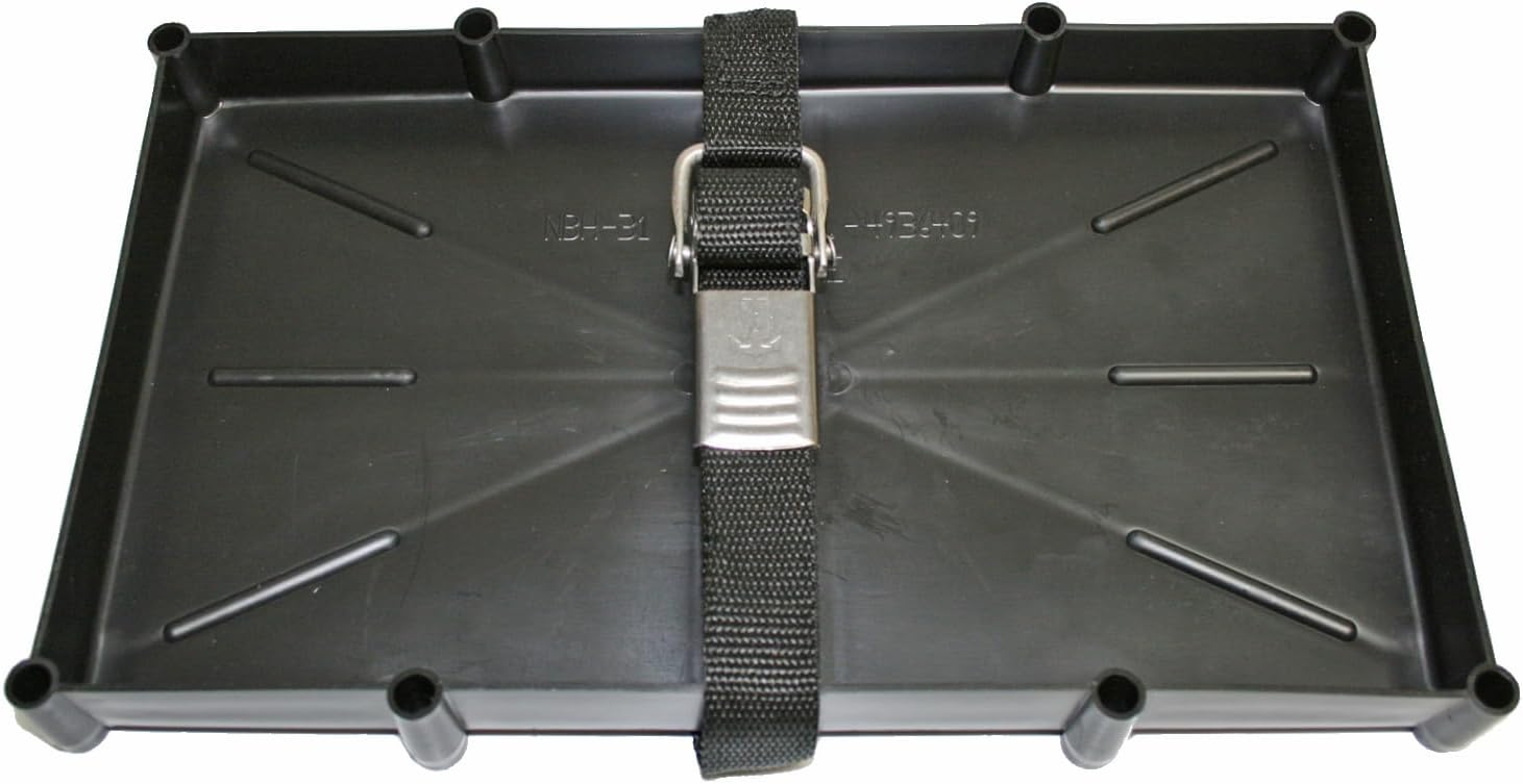 T-H Marine Battery Holder Tray - Durable Stainless Steel Buckle for 31 Series Batteries | Corrosion Resistant & Easy Installation