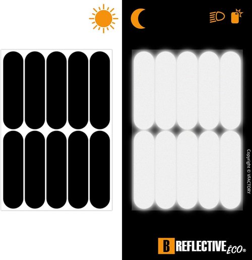 **3M™ Retro Reflective Stickers Kit - High Visibility Adhesive for Motorcycles, Helmets, Bikes & More**