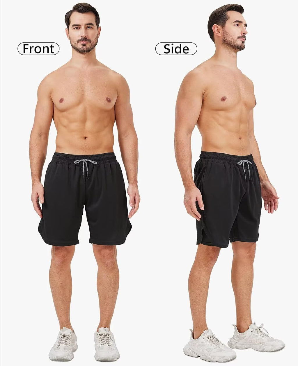 OCYMA Men's 2-in-1 Gym Shorts - 7-Inch Workout Shorts with Pockets & Towel Loop