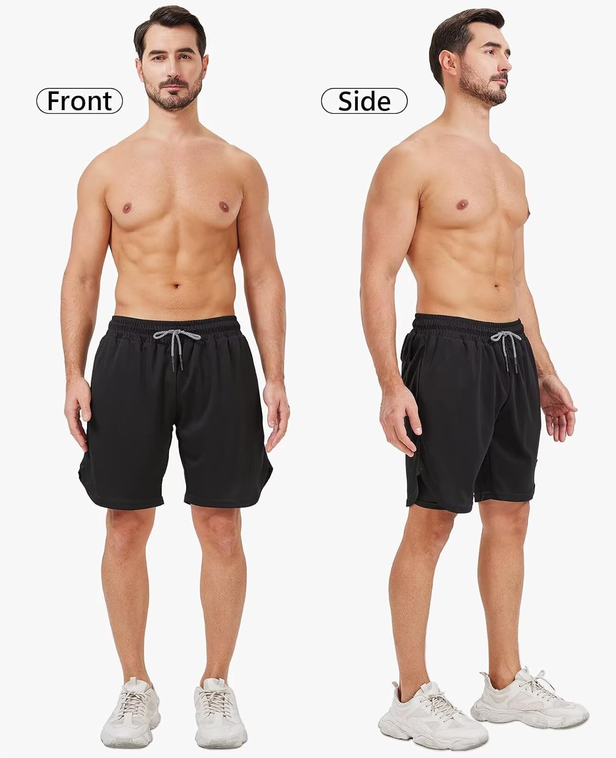 OCYMA Men's 2-in-1 Gym Shorts - 7-Inch Workout Shorts with Pockets & Towel Loop