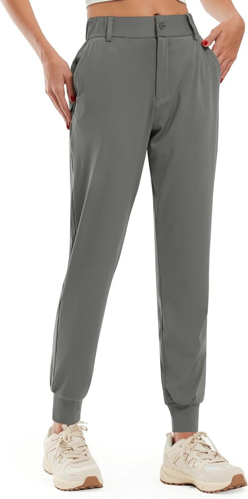 Libin Women's Golf Joggers - 4-Way Stretch Athletic Pants with Pockets | Tapered Design for Casual Wear
