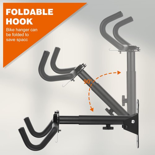 Auwey 2PACK Bike Rack Garage Bike Wall Mount Bicycle Wall Hanger Bike Hook Bike Storage Rack for Indoor Storage Bike Horizontal Hanger Bicycle Wall Mount Bicycle Wall Rack