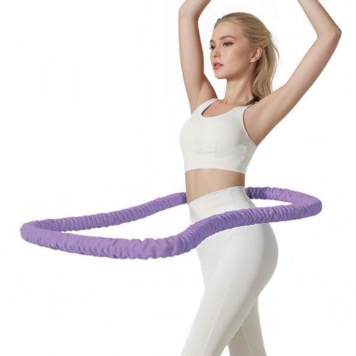 3 lbs Soft Weighted Hoop for Adults -Fold Gentle Fat Burning and Waist Toning, Pinch-Proof Design,Soft Material Won't Irritate Skin， Perfect for Home/Travel/Postpartum Recovery