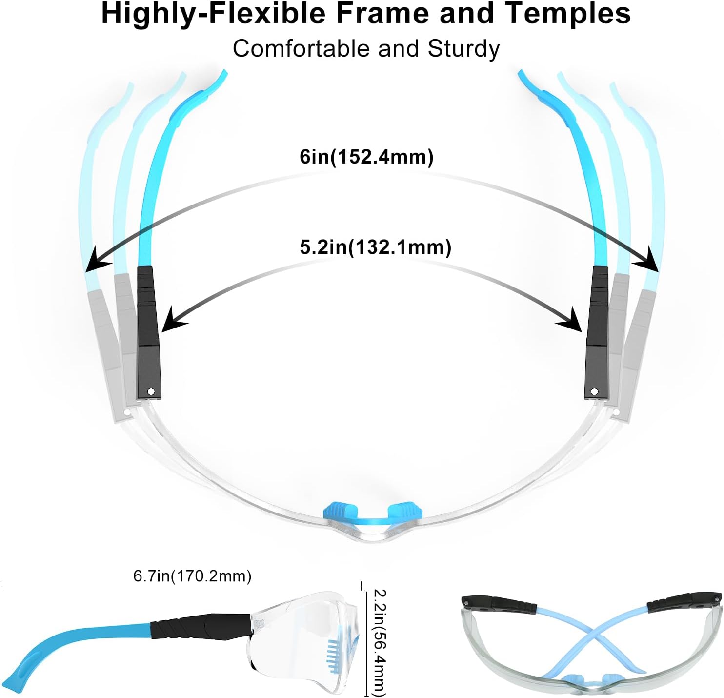 Xaegistac Shooting Glasses - Anti-Fog Eye Protection for Shooting Range | Adjustable with Hard Case