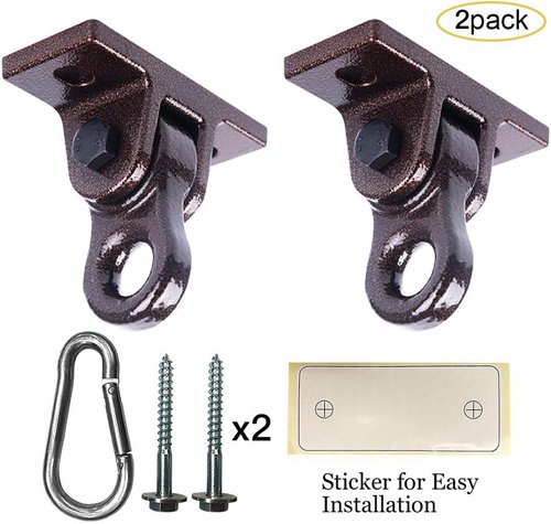 ABUSA Heavy Duty Swing Hangers - 5000 lb Capacity for Playground, Porch, Yoga, Trapeze | 2 Pack