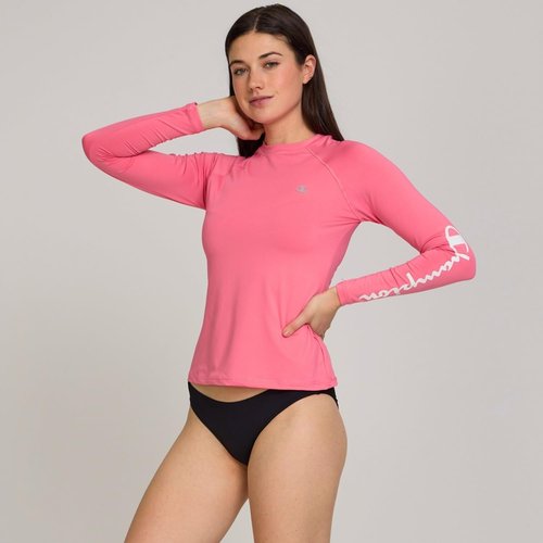 Champion Women's Rash Guard - Long Sleeve Swim Shirt with UPF 50+ UV Protection | Stylish & Comfortable