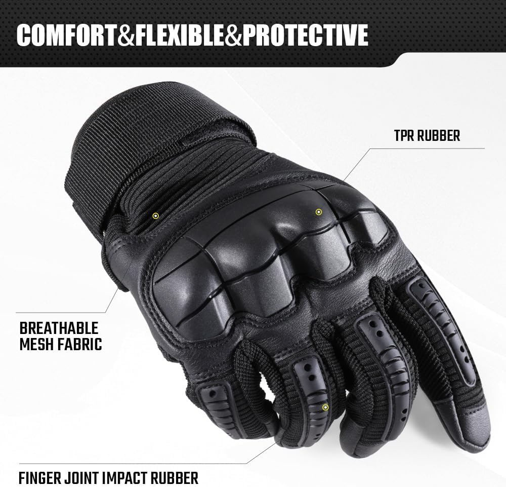 WTACTFUL Tactical Gloves for Men - Touchscreen Compatibility for Airsoft & Outdoor Activities