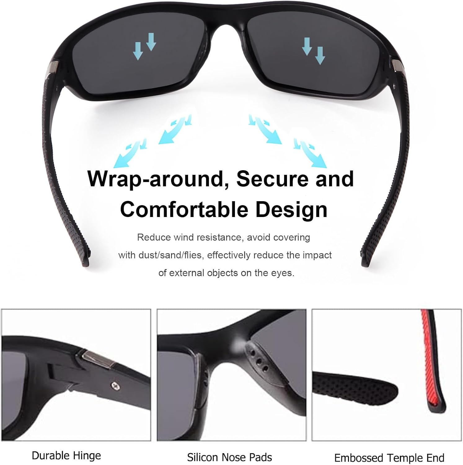Skiennix Sports Polarized Sunglasses - 100% UV Protection for Men | Ideal for Cycling, Driving & Fishing