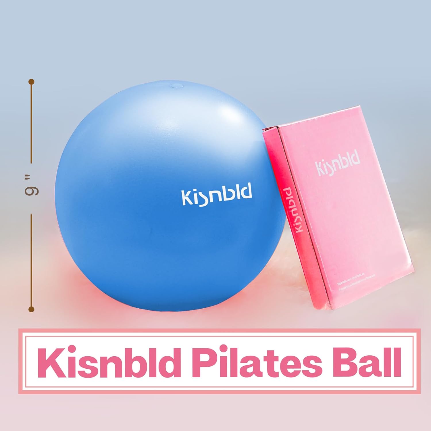 Small Exercise Ball - 9 Inch Mini Pilates Ball | Anti-Burst, Slip Resistant for Fitness & Core Strength